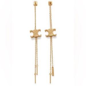 CELINE Triomphe Long Earrings